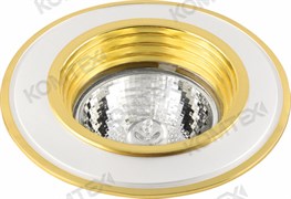 Comtech Crater Светильник галогеновый встраиваемый MR16 1x50W GU5.3 золото/никель/золото P00396