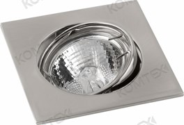 Comtech Terra Светильник галогеновый встраиваемый повор.MR16 1x50W GU5.3 никель квадрат P00356