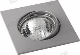 Comtech Terra Светильник галогеновый встраиваемый повор.MR16 1x50W GU5.3 мат.хром квадрат P00357