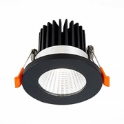 ST LUCE  ST704.438.10 Св-к встр. Черный LED 1*10W 3000K 900Lm Ra>90 38о IP20 D80xH60 170-240V ST704.438.10