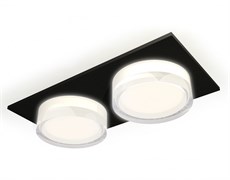 Ambrella Комплект встраиваемого светильника с акрилом XC6526066 SBK/FR/CL черный песок/белый матовый/прозрачный MR16 GU5.3 (C6526, N6241) XC6526066