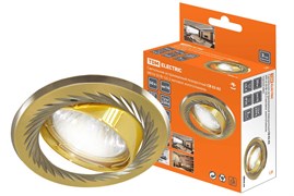 TDM Светильник встраиваемый поворотный СВ 02-02 MR16 50Вт G5.3 матовое золото/никель SQ0359-0005