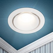 ЭРА Встраиваемый светильник алюминиевый KL100 WH MR16 GU5.3 белый Б0055584