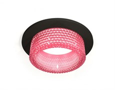 Ambrella Комплект встраиваемого светильника с композитным хрусталем XC6513042 SBK/PI черный песок/розовый MR16 GU5.3 (C6513, N6152) XC6513042