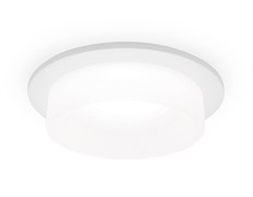 Ambrella Встраиваемый точечный светильник с акрилом TN1311 SWH/FR белый песок/белый матовый GU5.3 D98*45 TN1311