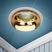 ЭРА Встраиваемый светильник декоративный ЭРА KL103 WH/GD MR16 GU5.3 белый золото Б0056351