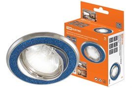 TDM Светильник встраиваемый поворотный СВ 02-06 MR16 50Вт G5.3 синий блеск/хром SQ0359-0038