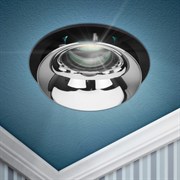 ЭРА Встраиваемый светильник декоративный ЭРА KL103 BK/CH MR16 GU5.3 черный хром Б0056355