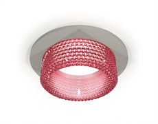 Ambrella Комплект встраиваемого светильника с композитным хрусталем XC6514042 SGR/PI серый песок/розовый MR16 GU5.3 (C6514, N6152) XC6514042