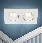 ЭРА Встраиваемый светильник декоративный KL90-2 WH MR16/GU5.3 белый, пластиковый Б0054371