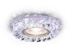 Ambrella Встраиваемый точечный светильник со светодиодной лентой S257 PR хром/перламутровый хрусталь/MR16+3W(LED WHITE) S257 PR