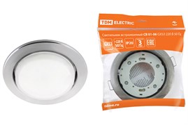 TDM Светильник встраиваемый СВ 01-06 GX53 220 В 50 Гц хром SQ0359-0058
