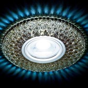 Ambrella Встраиваемый точечный светильник со светодиодной лентой S333 BK/CLD хром/тонированный хрусталь/MR16+3W(LED COLD) S333 BK/CLD