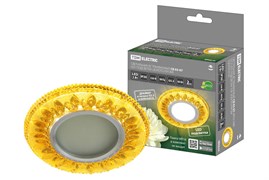 TDM Светильник встраиваемый СВ 03-07 MR16 50Вт G5.3 LED подсветка 3 Вт золото/хром SQ0359-0135