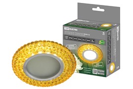 TDM Светильник встраиваемый СВ 03-12 MR16 50Вт G5.3 LED подсветка 3 Вт золото/хром SQ0359-0142