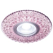 Ambrella Встраиваемый точечный светильник со светодиодной лентой S333 PI/CLD хром/розовый хрусталь/MR16+3W(LED COLD) S333 PI/CLD
