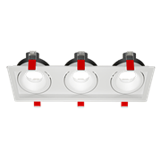 Varton Рамка для модульного светильника FLEX 50 13 тройная встраиваемая110х325х55мм RAL9010 поворотная V1-R0-00435-10011-2000000