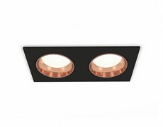 Ambrella Комплект встраиваемого светильника XC6526005 SBK/PPG черный песок/золото розовое полированное MR16 GU5.3 (C6526, N6114) XC6526005