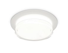 Ambrella Комплект встраиваемого светильника с акрилом XC8050024 SWH/FR/CL белый песок/белый матовый/прозрачный GX53 (C8050, N8399) XC8050024