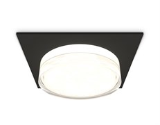 Ambrella Комплект встраиваемого светильника с акрилом XC8062022 SBK/FR/CL черный песок/белый матовый/прозрачный GX53 (C8062, N8399) XC8062022