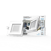 Gauss Светодиодный встраиваемый светильник, квадратный с декоративным стеклом, 6W 4000K 1/40 948111206