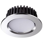 Novotech 357908 NT19 090 хром Встраиваемый светильник IP44 LED 4000K 10W 100-265V DRUM 357908