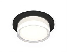 Ambrella Комплект встраиваемого светильника с акрилом XC6513063 SBK/FR/CL черный песок/белый матовый/прозрачный MR16 GU5.3 (C6513, N6241) XC6513063