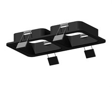 Ambrella Корпус светильника встраиваемый для насадок 70*70mm C7906 SBK черный песок 180*90*H32mm MR16 GU5.3 C7906