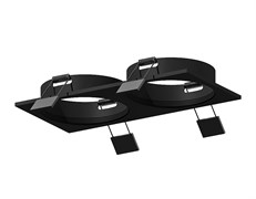 Ambrella Корпус светильника встраиваемый для насадок D60mm C6526 SBK черный песок 160*80*H25mm MR16 GU5.3 C6526