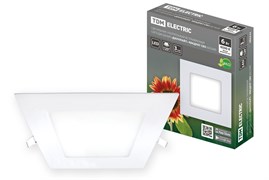 TDM Светильник ультратонкий встраиваемый светодиодный "Даунлайт" квадрат СВО (белый) 6 Вт 6500К SQ0329-0119