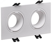 Светильник 4102 встраиваемый 2хMR16 квадрат пласт. бел. LT-UVB0-4102-GU05-2-K01 pe654775