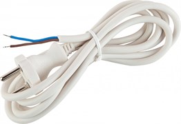 ЭРА Шнур для бра UX-ШВВП-2x0,75-1,8m-W 1,8м ШВВП 2x0,75мм2 белый Б0051341