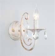 Eurosvet Бра с хрусталем 3305/1 белый с золотом / прозрачный хрусталь 00000063413