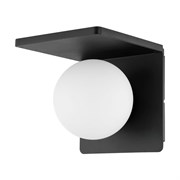 Eglo 98265 Бра CIGLIE, 1х40W (E14), L180, H180, A210, литой алюминий, черный/опаловое стекло, белый 98265