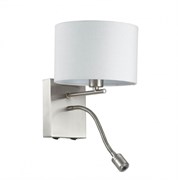 Lumion 3745/1A LN19 086 никель Бра E14 1*40W + LED 3W 220V NIKKI 3745/1A