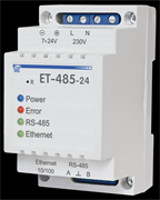 Новатек Преобразователь интерфейсов ЕТ-485 220В,  Modbus RTU/ASCII (RS-485)–Modbus TCP (Ethernet) 3425680485 24