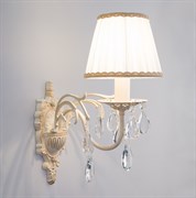 Eurosvet Бра с хрусталем 3637/1 белый с золотом / прозрачный хрусталь 00000068947