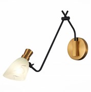 Evoluce SLE205401-01 бра чёрный, латунь / белый E14 1*60W SLE205401-01