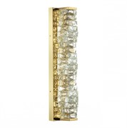 Odeon Light 4999/15WL HALL ODL23 433 золотой/прозрачный/металл/хрусталь Бра LED 15W 4000K STRAZA 4999/15WL