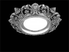 Gauss Светильник Antique Gu5. 1/40 круг, серебро/черный CA045