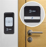 ЭРА Звонок дверной C94 беспроводной, от сети, черный, 52 мелодии Б0054085