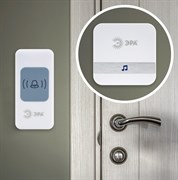 ЭРА Звонок дверной C95 беспроводной, от сети, белый, 52 мелодии Б0054088