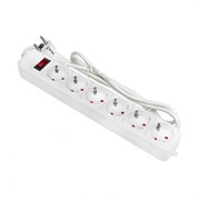 EKF PROxima Сетевой фильтр 6*1,8м 10А/2,2кВт с выкл. c/з ПВС 3х0,75 Блокбастер UFP10-375-6-018