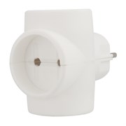 Евротройник электрический без заземления 220В, 6A-10A Индивидуальный пакет Rexant 11-1068