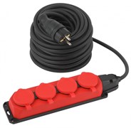 ЭРА Удлинитель силовой ЭРА UK-4e-3x1,5-30m-IP44(KG) с заземлением 4 розетки каучук 30м КГ 3х1,5мм2 IP44 Б0057588