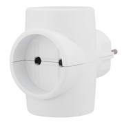 Тройник электрический без заземления 220В, 6A-10A Rexant 11-1081