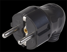 IEK ВПу11-02-Ст Вилка разборная угловая с з/к 16А черная EVP11-16-01-K02