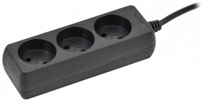 IEK Удлинитель У3 3 места б/з 5м 2х0,75мм2 10А 250В чер. WYP10-06-03-05-K02