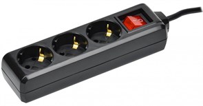 IEK Удлинитель У03К 3 места с/з 3м 3х1мм2 16А 250В чер. WYP10-16-03-03-ZK-K02