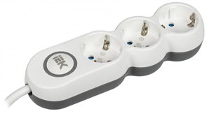 IEK UNO Удлинитель У03В 3 места 2P+PE/3м 3х1,5мм2 16А/250В UNO WYP53-16-03-03-ZK